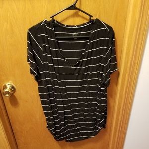 Black and White Maternity Top